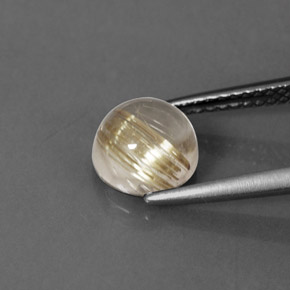 1.99캐럿 천연 무색 골든 루틸 쿼츠, 라운드 컷, 7.29 mm, 투명한