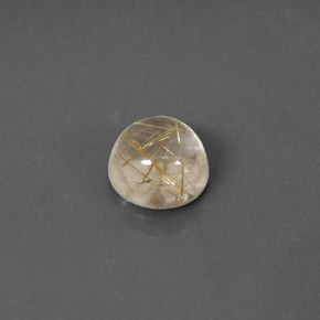 1.78캐럿 천연 무색 골든 루틸 쿼츠, 라운드 컷, 7.25 mm, 투명한