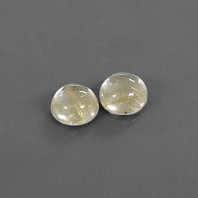캐럿 천연 무색 골든 루틸 쿼츠 보석, 라운드 컷, 8.04 mm, 투명한
