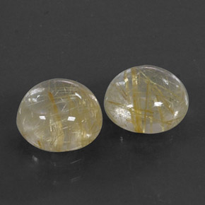 캐럿 천연 무색 골든 루틸 쿼츠 보석, 라운드 컷, 7.07 mm, 투명한