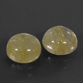 캐럿 천연 무색 골든 루틸 쿼츠 보석, 투명한, 7.17 mm, 투명/반투명