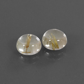 캐럿 천연 무색 골든 루틸 쿼츠 보석, 라운드 컷, 7.13 mm, 투명한