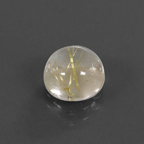 2.57캐럿 천연 무색 골든 루틸 쿼츠, 라운드 컷, 8.06 mm, 투명한