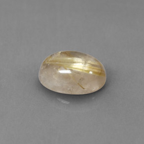 1.75캐럿 천연 무색 골든 루틸 쿼츠, 투명한, 8.6×6.5 mm, 투명/반투명