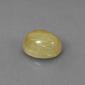 1.89캐럿 천연 무색 골든 루틸 쿼츠, 타원형 컷, 8.3×6.6 mm, 투명한