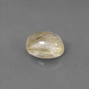 1.54캐럿 천연 무색 골든 루틸 쿼츠, 투명한, 8×6.1 mm, 투명/반투명