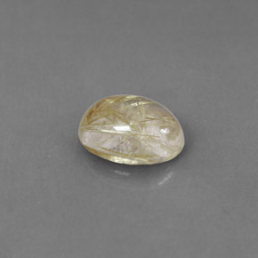 1.24캐럿 천연 무색 골든 루틸 쿼츠, 투명한, 7.9×6 mm, 투명/반투명