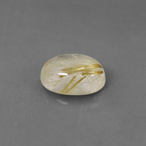 1.51캐럿 천연 무색 골든 루틸 쿼츠, 투명한, 8.3×6.2 mm, 투명/반투명