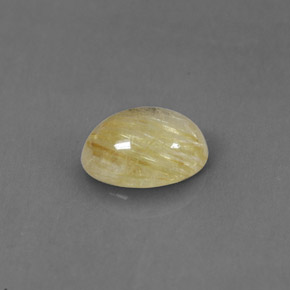 1.30캐럿 천연 무색 골든 루틸 쿼츠, 투명한, 8.1×6.2 mm, 투명/반투명