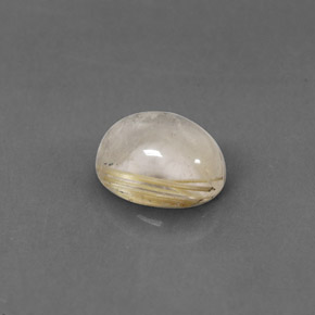 1.56캐럿 천연 무색 골든 루틸 쿼츠, 투명한, 8×6.2 mm, 투명/반투명