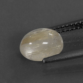 1.59캐럿 천연 무색 골든 루틸 쿼츠, 투명한, 8×6.3 mm, 투명/반투명