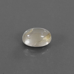 1.41캐럿 천연 무색 골든 루틸 쿼츠, 타원형 컷, 8.2×6 mm, 투명한