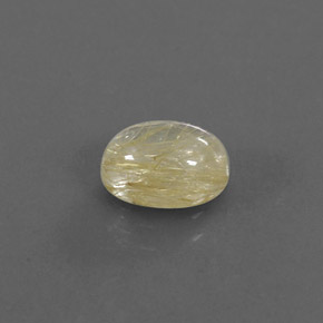 1.51캐럿 천연 무색 골든 루틸 쿼츠, 투명한, 8.1×6.2 mm, 투명/반투명