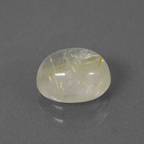 1.49캐럿 천연 무색 골든 루틸 쿼츠, 투명한, 7.9×6.1 mm, 투명/반투명