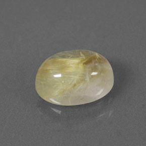 1.70캐럿 천연 무색 골든 루틸 쿼츠, 투명한, 8.4×6.3 mm, 투명/반투명