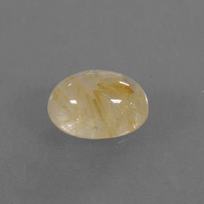 1.32캐럿 천연 무색 골든 루틸 쿼츠, 투명한, 8×6.2 mm, 투명/반투명