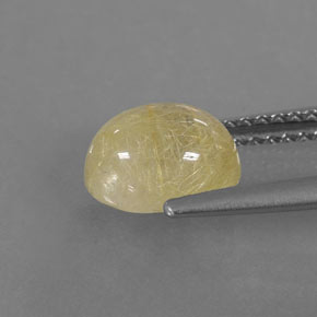 1.60캐럿 천연 무색 골든 루틸 쿼츠, 투명한, 8×6.3 mm, 투명/반투명