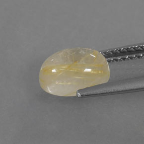 1.49캐럿 천연 무색 골든 루틸 쿼츠, 투명한, 8×6 mm, 투명/반투명