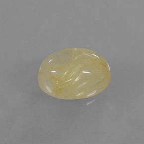 1.57캐럿 천연 무색 골든 루틸 쿼츠, 투명한, 8.2×6.1 mm, 투명/반투명
