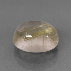 2.29캐럿 천연 무색 골든 루틸 쿼츠, 타원형 컷, 9.1×7.1 mm, 투명한