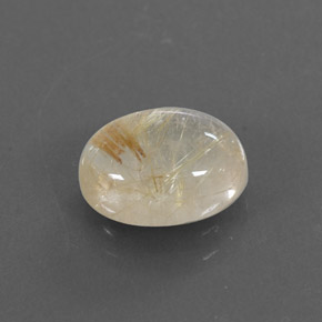 1.97캐럿 천연 무색 골든 루틸 쿼츠, 투명한, 9.1×7.1 mm, 투명/반투명