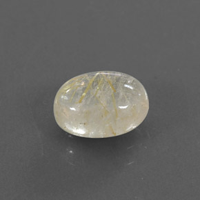 1.61캐럿 천연 무색 골든 루틸 쿼츠, 투명한, 8.2×6.1 mm, 투명/반투명