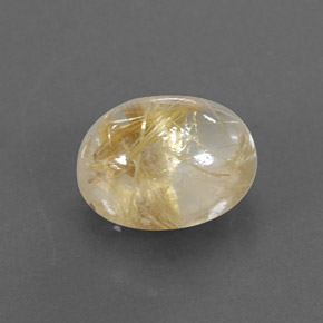 2.29캐럿 천연 무색 골든 루틸 쿼츠, 투명한, 8.8×7 mm, 투명/반투명
