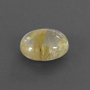 1.65캐럿 천연 무색 골든 루틸 쿼츠, 투명한, 9×7.1 mm, 투명/반투명