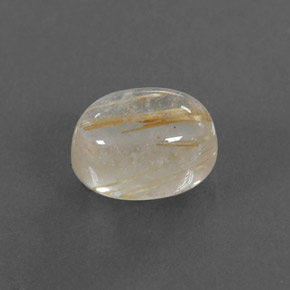 2.09캐럿 천연 무색 골든 루틸 쿼츠, 투명한, 8.2×6.1 mm, 투명/반투명