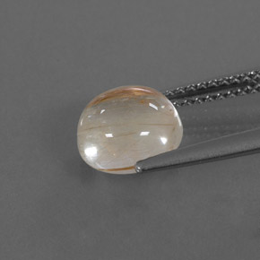 2.28캐럿 천연 무색 골든 루틸 쿼츠, 라운드 컷, 8.04 mm, 투명한