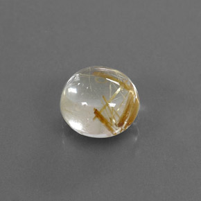 1.61캐럿 천연 무색 골든 루틸 쿼츠, 라운드 컷, 7.03 mm, 투명한
