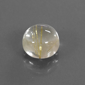 1.83캐럿 천연 무색 골든 루틸 쿼츠, 라운드 컷, 7.15 mm, 투명한