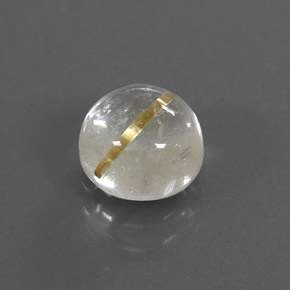 1.75캐럿 천연 무색 골든 루틸 쿼츠, 라운드 컷, 7.04 mm, 투명한