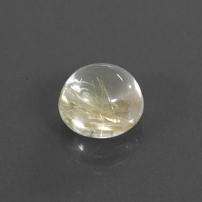 1.43캐럿 천연 무색 골든 루틸 쿼츠, 라운드 컷, 7.00 mm, 투명한