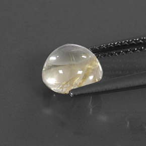 1.43캐럿 천연 무색 골든 루틸 쿼츠, 라운드 컷, 7.00 mm, 투명한