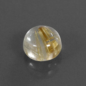 1.82캐럿 천연 무색 골든 루틸 쿼츠, 라운드 컷, 7.27 mm, 투명한