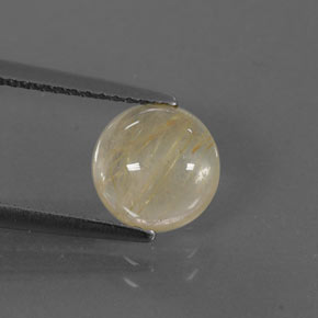 1.80캐럿 천연 무색 골든 루틸 쿼츠, 투명한, 7.94 mm, 투명/반투명
