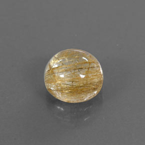 2.25캐럿 천연 무색 골든 루틸 쿼츠, 투명한, 8.06 mm, 투명/반투명