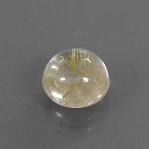 2.41캐럿 천연 무색 골든 루틸 쿼츠, 라운드 컷, 8.12 mm, 투명한