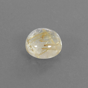 1.33캐럿 천연 무색 골든 루틸 쿼츠, 라운드 컷, 6.98 mm, 투명한