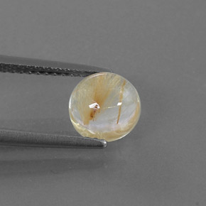 1.81캐럿 천연 무색 골든 루틸 쿼츠, 라운드 컷, 7.19 mm, 투명한