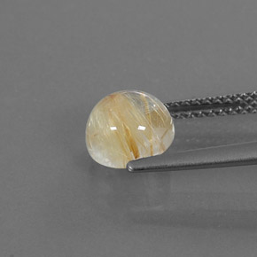 1.81캐럿 천연 무색 골든 루틸 쿼츠, 라운드 컷, 7.19 mm, 투명한
