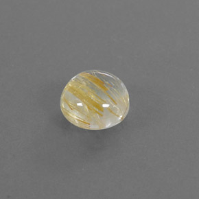 1.61캐럿 천연 무색 골든 루틸 쿼츠, 라운드 컷, 7.21 mm, 투명한