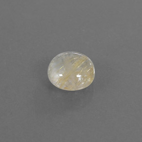 1.27캐럿 천연 무색 골든 루틸 쿼츠, 라운드 컷, 6.95 mm, 투명한
