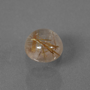 1.33캐럿 천연 무색 골든 루틸 쿼츠, 라운드 컷, 6.76 mm, 투명한