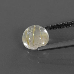 1.50캐럿 천연 무색 골든 루틸 쿼츠, 라운드 컷, 6.99 mm, 투명한
