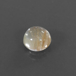 1.42캐럿 천연 무색 골든 루틸 쿼츠, 라운드 컷, 6.97 mm, 투명한
