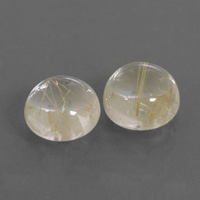 캐럿 천연 무색 골든 루틸 쿼츠 보석, 라운드 컷, 8.03 mm, 투명한