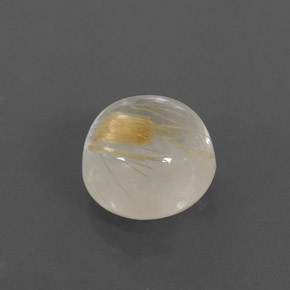 2.63캐럿 천연 무색 골든 루틸 쿼츠, 라운드 컷, 8.12 mm, 투명한