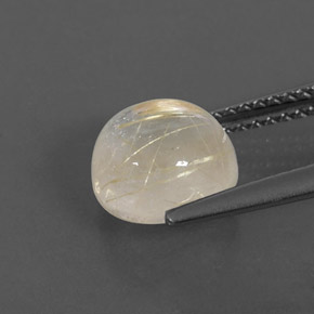 2.63캐럿 천연 무색 골든 루틸 쿼츠, 라운드 컷, 8.12 mm, 투명한